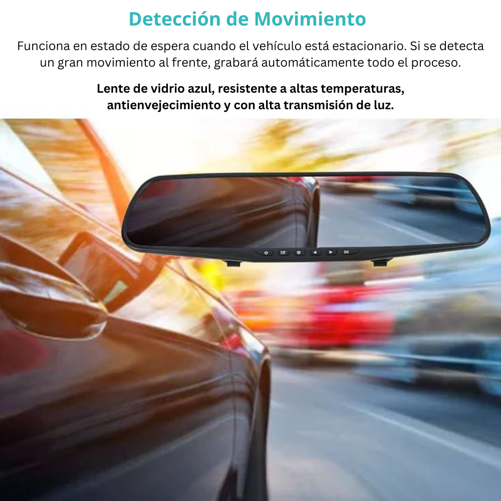 Kit Retrovisor Automotriz con Pantalla de 4" y Cámara de Reversa HD - Megaproductos