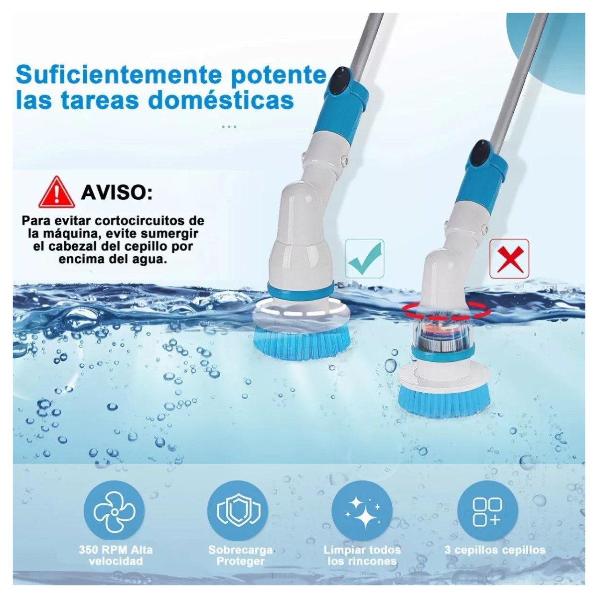 Clearmax Pro: El Cepillo Automático Extensible Multi-Cabezal - Megaproductos