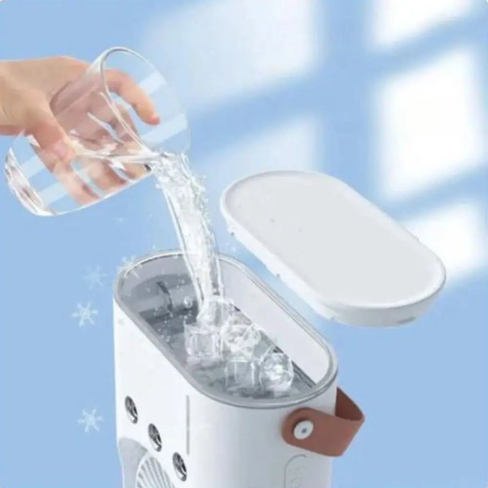 Mini Climatizador Ventilador Doble Giratorio