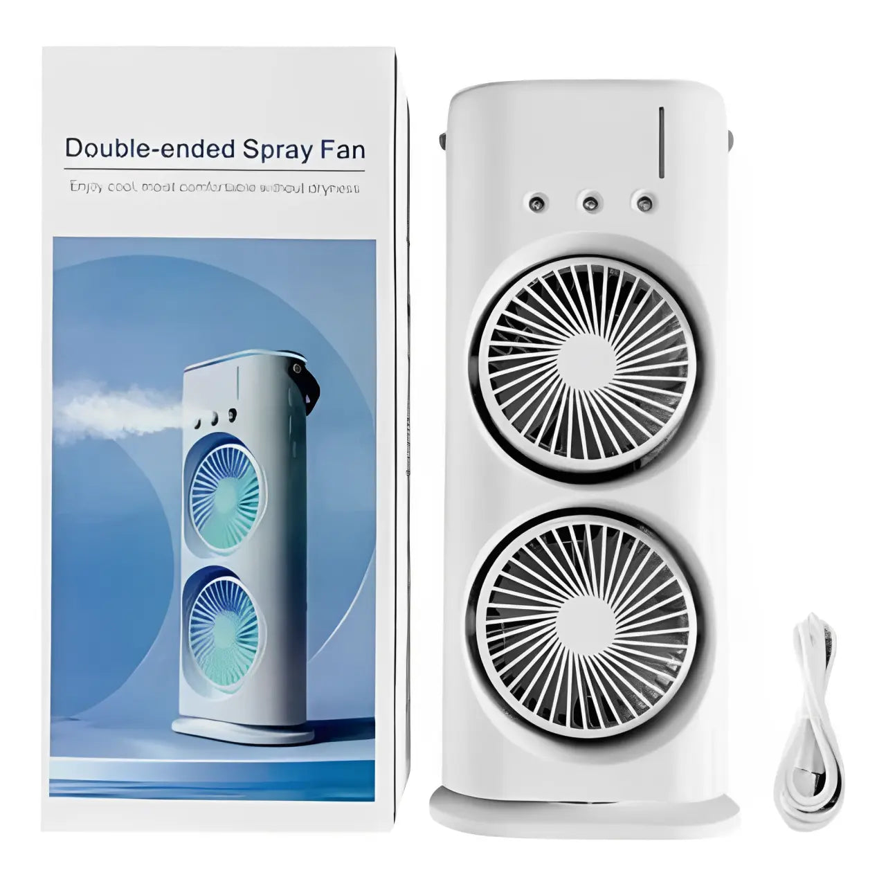 Mini Climatizador Ventilador Doble Giratorio
