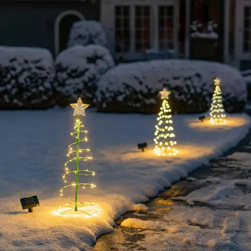 Kit de Dos Luces Navidad Solares con Panel Solar